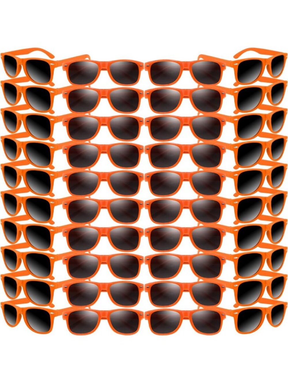 60 Pack Colorful Orange Party Sunglasses for Kids, Teens & Adults - Fun